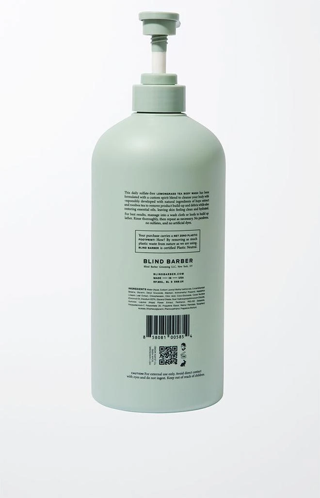 Blind Barber Lemongrass Tea Liter Body Wash 2