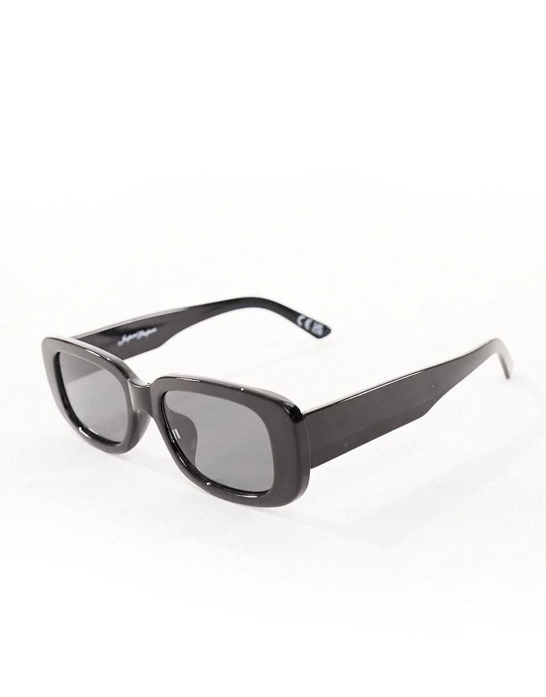 Jeepers Peepers Jeepers Peepers rectangle sunglasses in black 4
