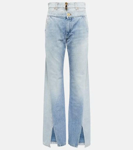 Balmain Two-in-one high-rise jeans 1