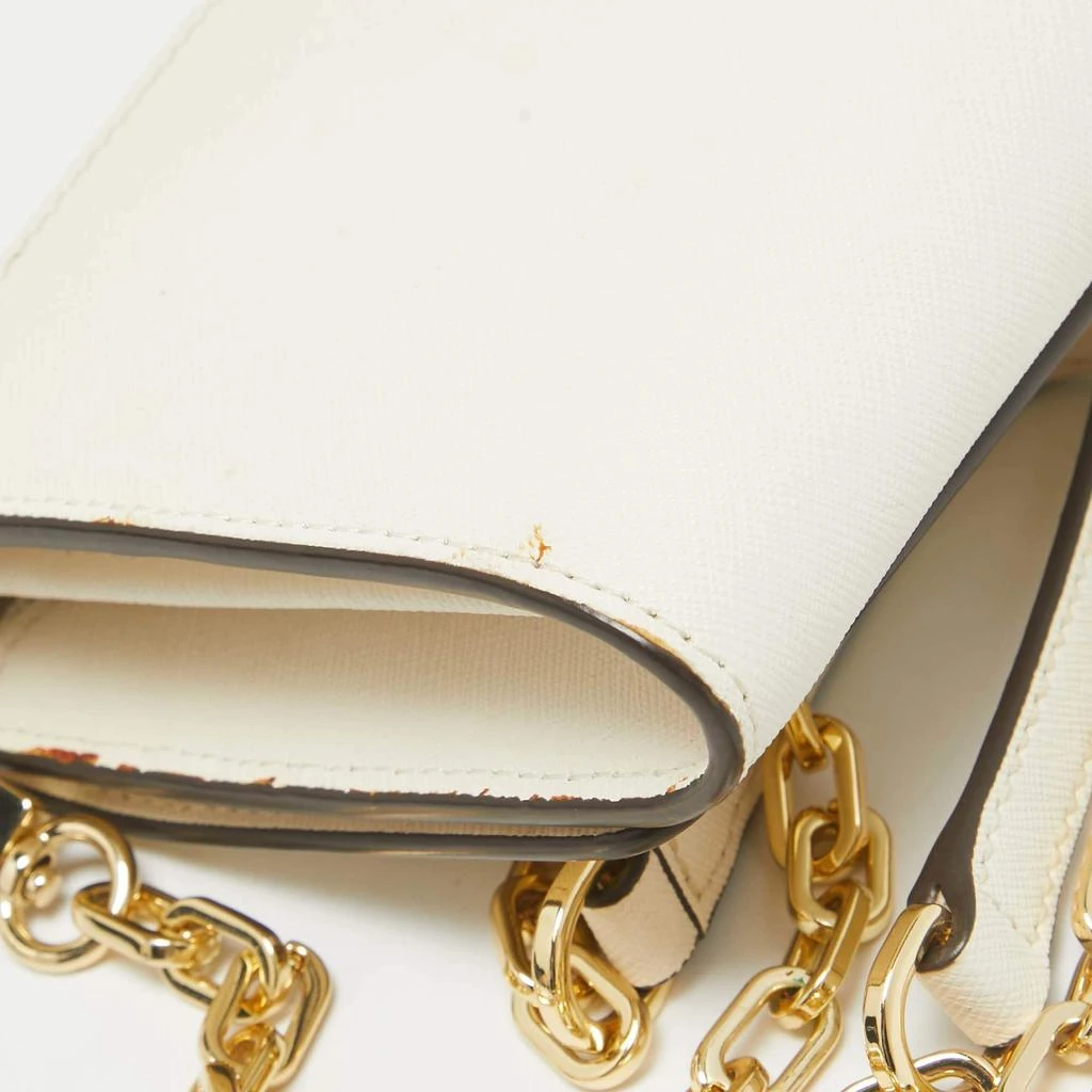 Tory Burch Tory Burch White Leather Emerson Wallet On Chain 10