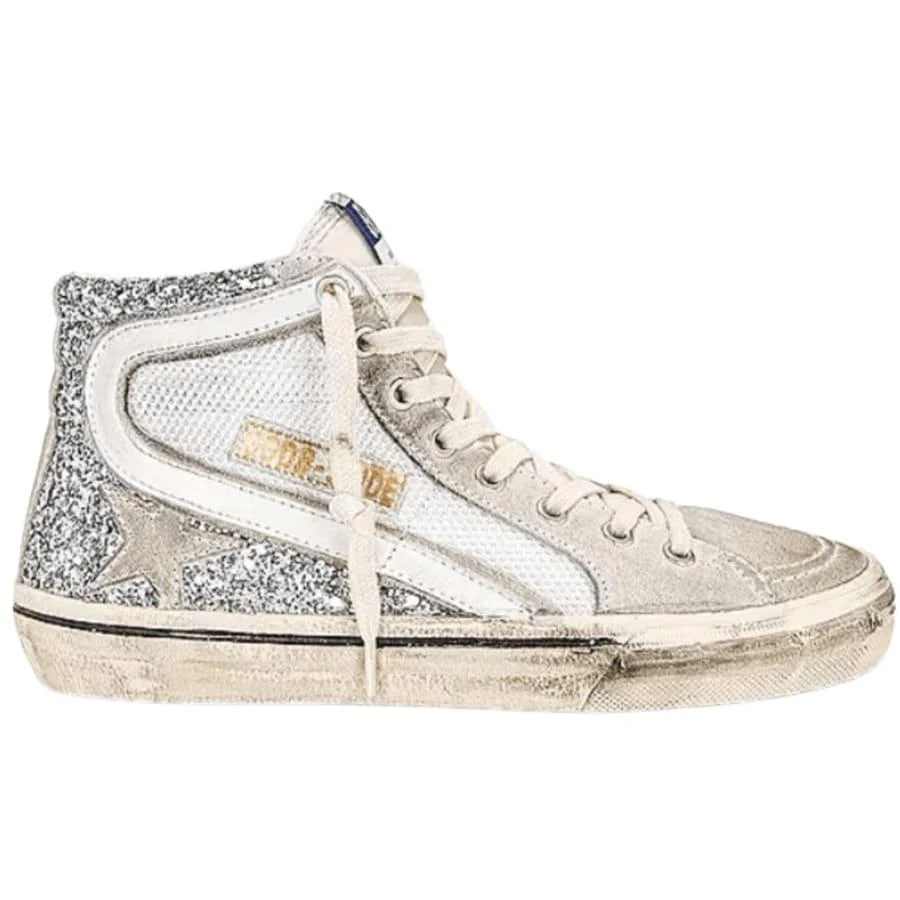 Golden Goose Slide Silver Glitter Women's Sneakers 1