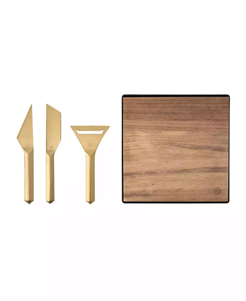 Rabbit Cheese Board & Knives 4-Pc. Set