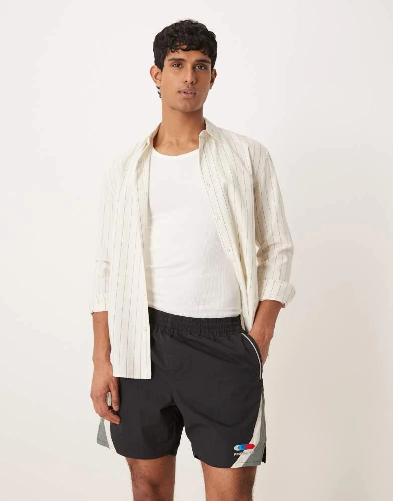 Prohibited Prohibited racer track shorts in black