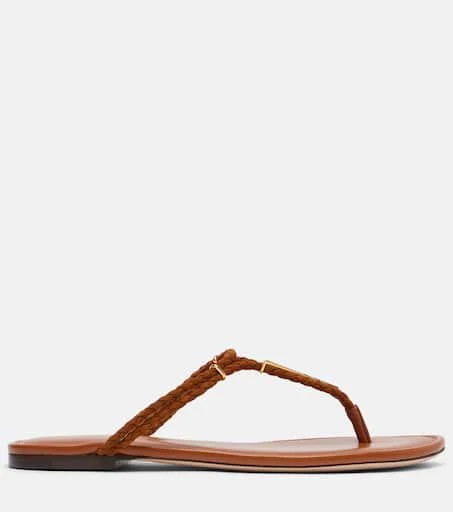 Tom Ford Braided leather thong sandals 4