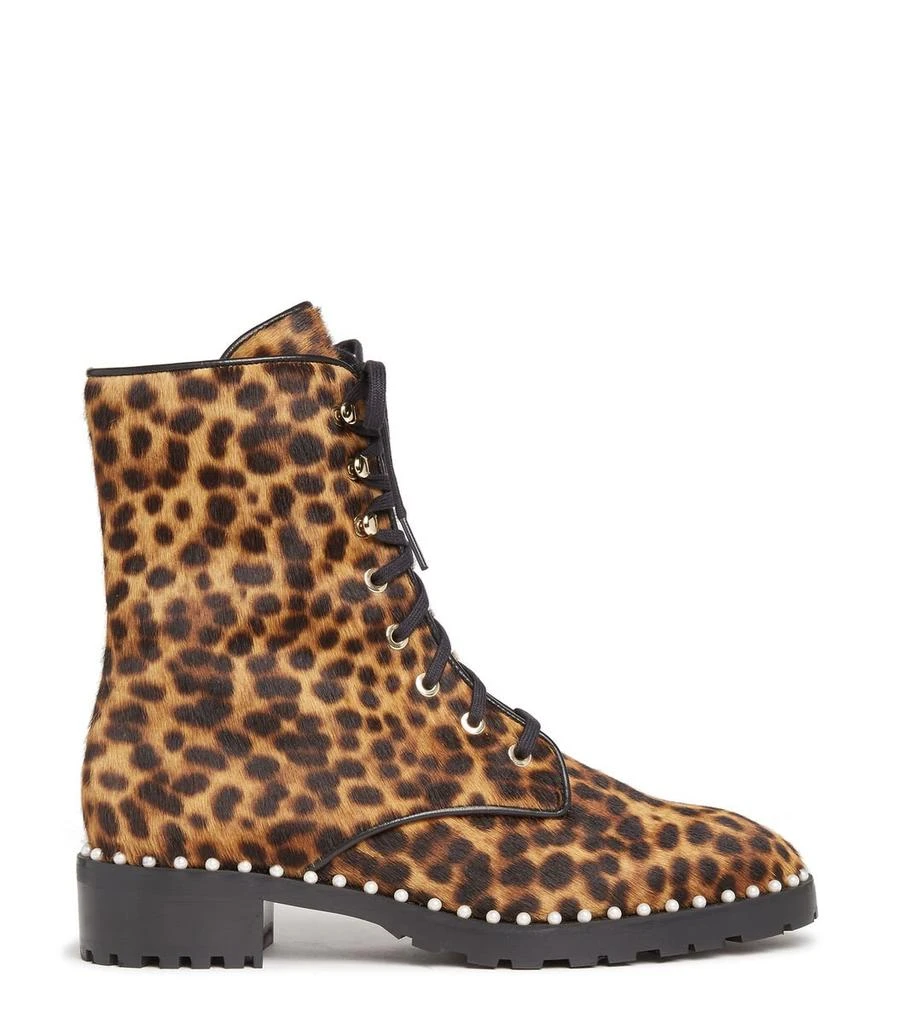 Stuart Weitzman Stuart Weitzman Allie Leopard Printed Lace-Up Boots 1
