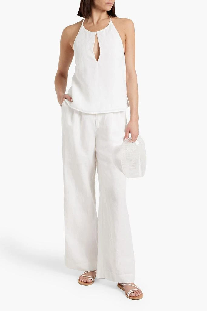 Onia Linen and Lyocell-blend wide-leg pants 2