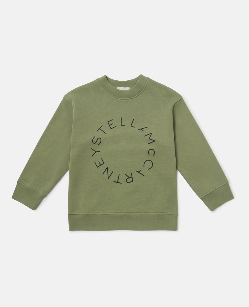 Stella McCartney Stella McCartney - Logo Graphic Crewneck Sweatshirt, Green, Size: 3
