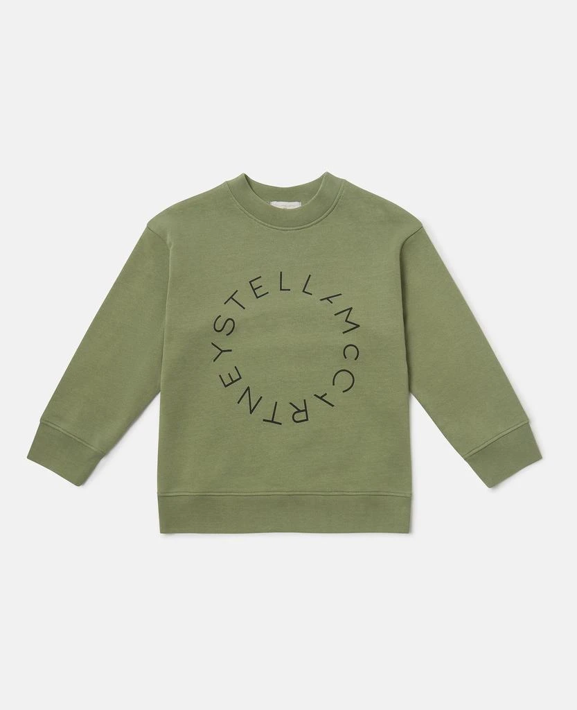 Stella McCartney Stella McCartney - Logo Graphic Crewneck Sweatshirt, Green, Size: 3 1