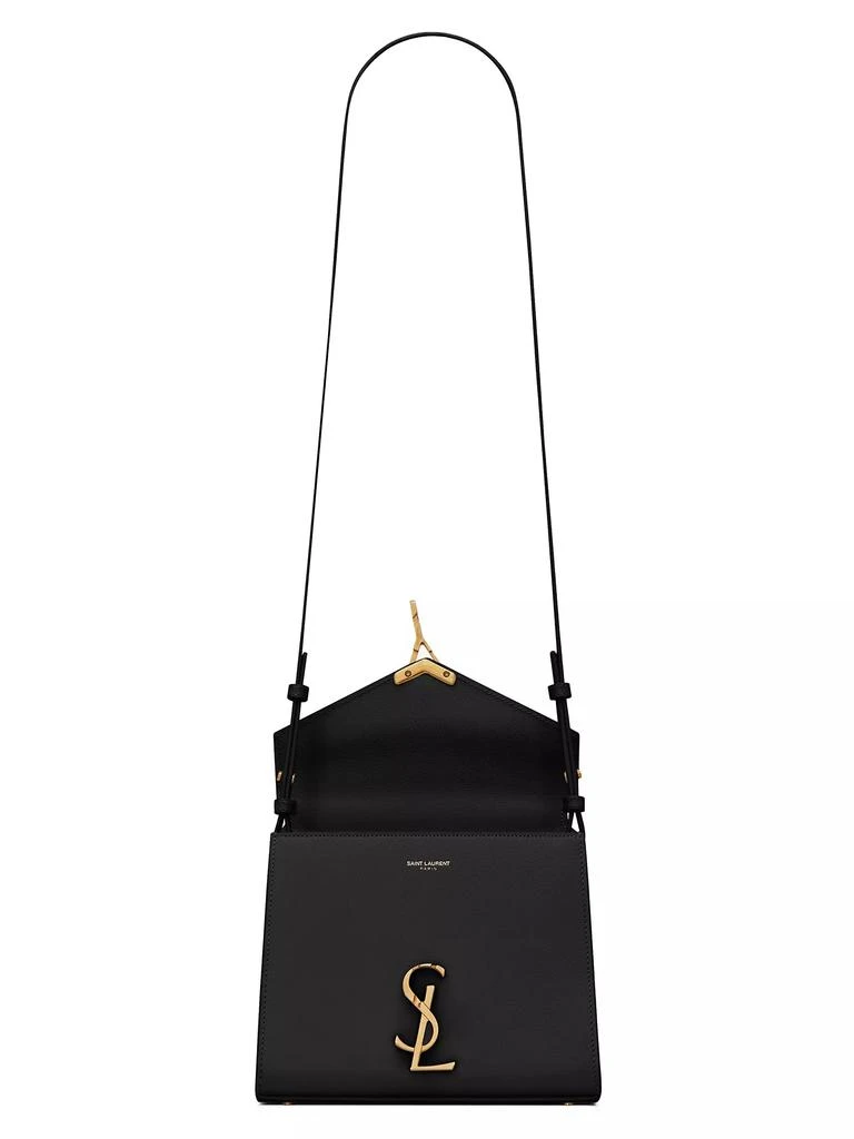 Yves Saint Laurent Cassandra Mini Top Handle Bag in Grain De Poudre Embossed Leather 6