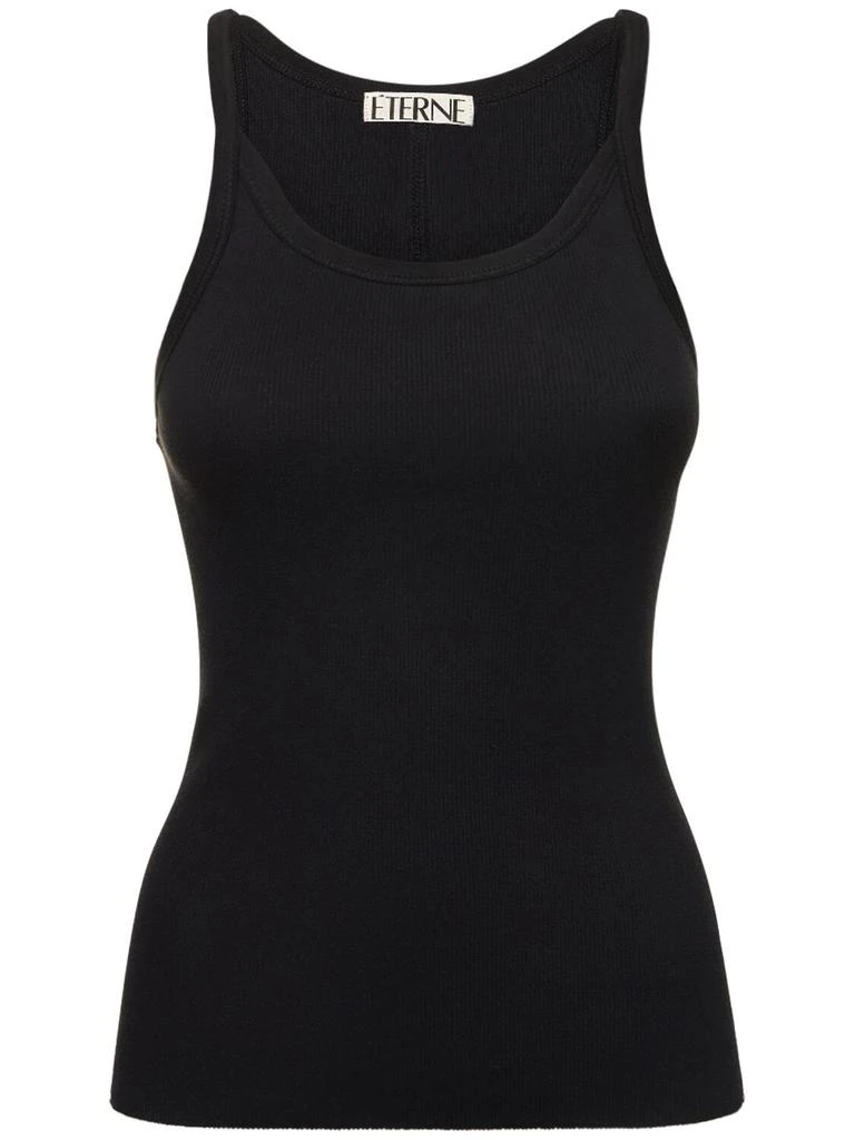 ÉTERNE Ribbed Cotton Tank Top 1