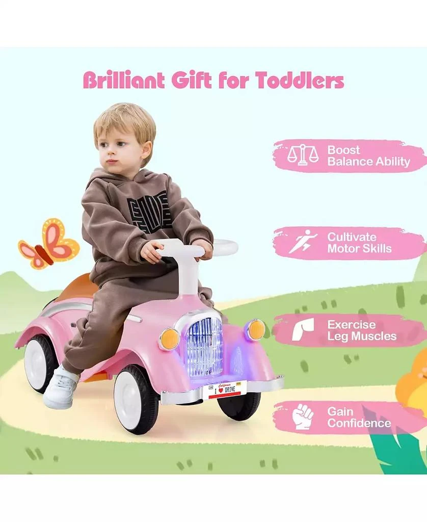 Mecale Toddler Ride on Toy Classic Sliding Car with Horn and LED Headligh 9