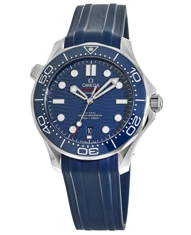 Omega Omega Seamaster Diver 300M Blue Dial Rubber Strap Men's Watch 210.32.42.20.03.001 1