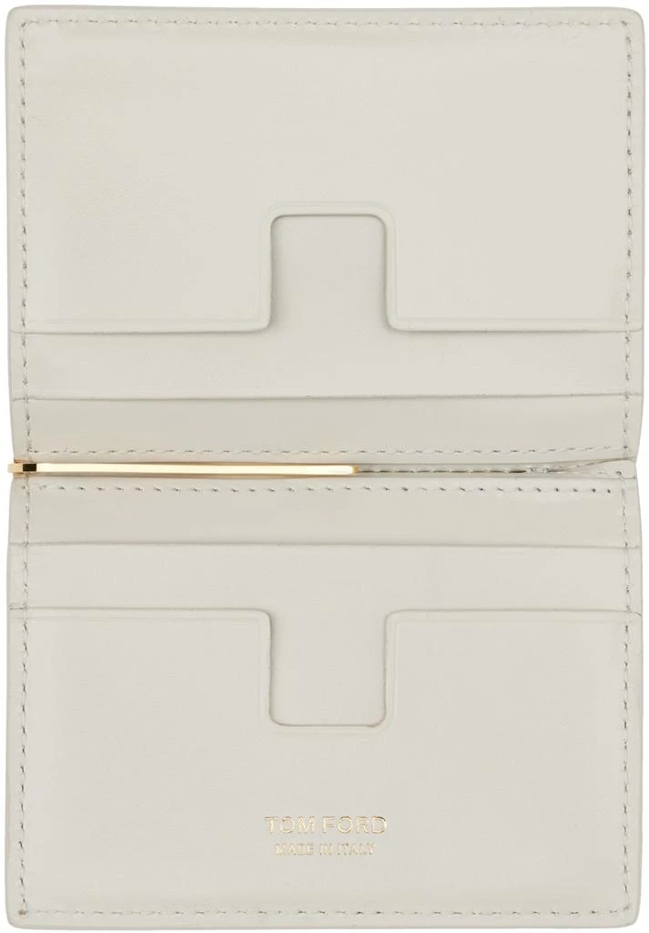 Tom Ford Off-White Croc-Embossed Card Holder 3