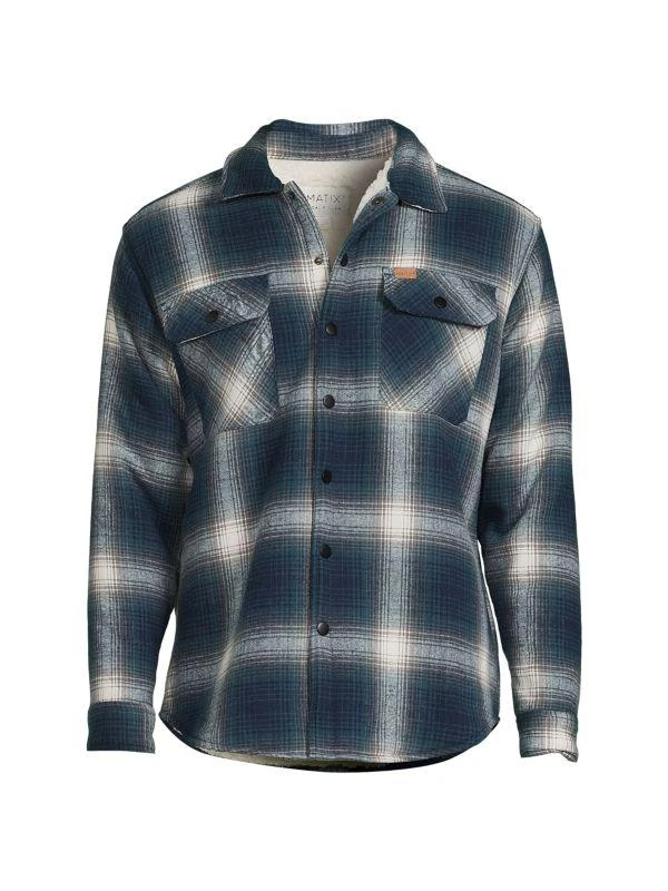 Matix Faux Shearling Lined Flannel Shacket 3