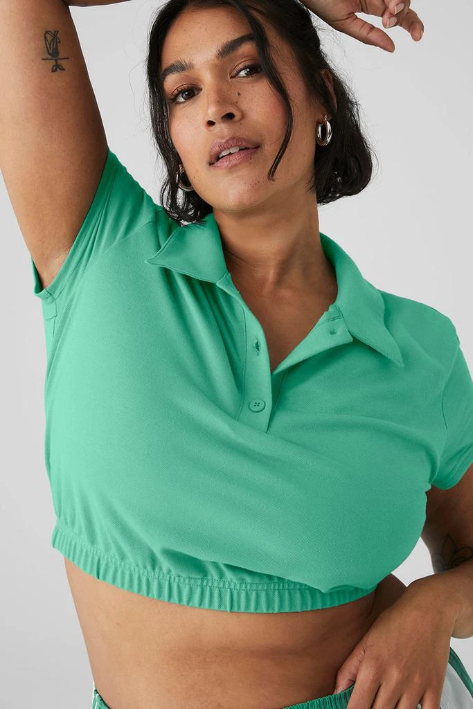 Alo Cropped Prestige Polo - Lettuce 8