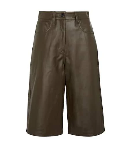 Dries Van Noten Leather Bermuda shorts 1