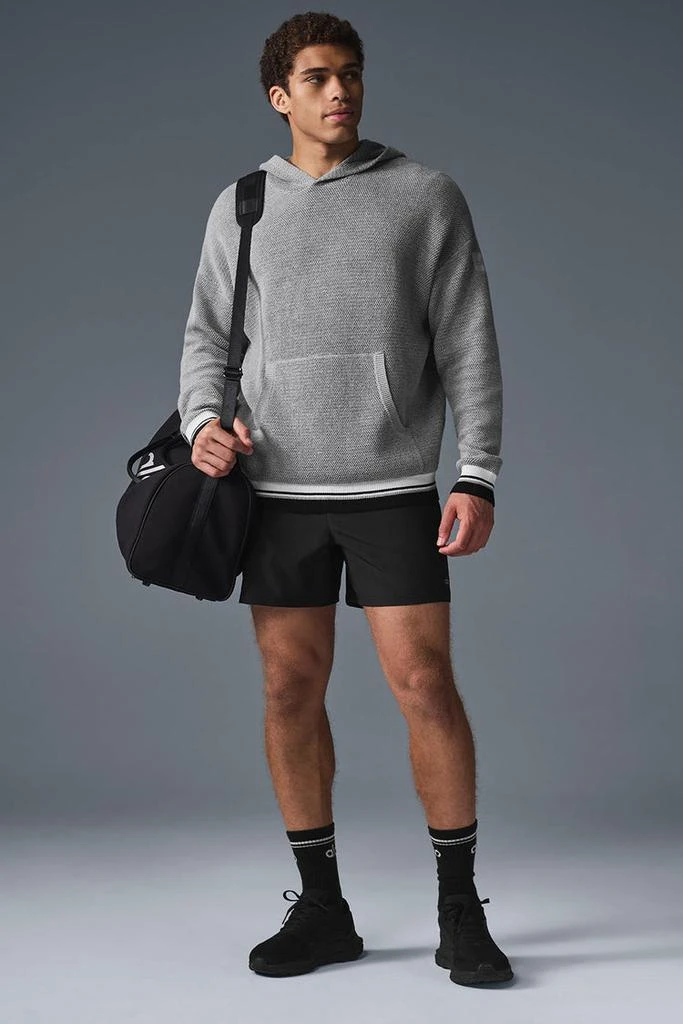 Alo Sports Club Sweater Knit Hoodie - Athletic Heather Grey 4