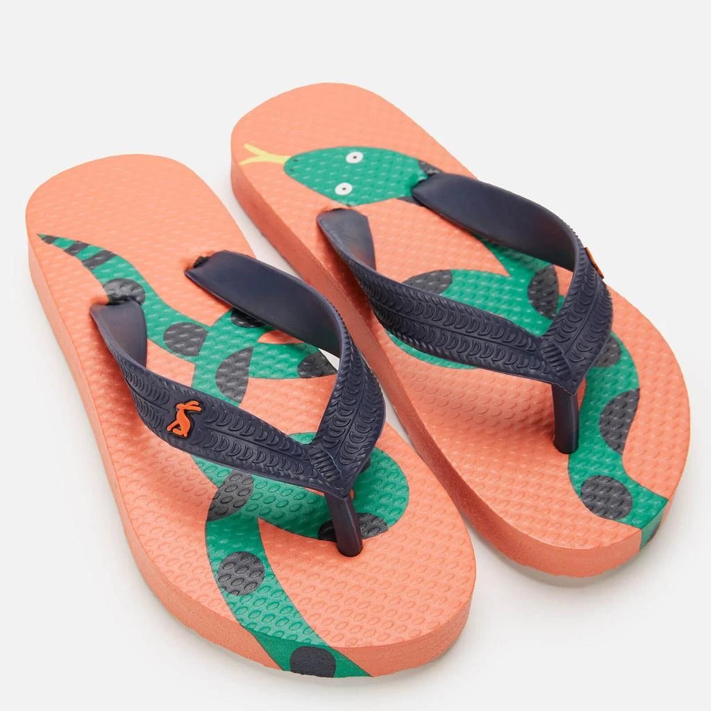 Joules Joules Kids' Lightweight Summer Sandals - Orange Snake 3