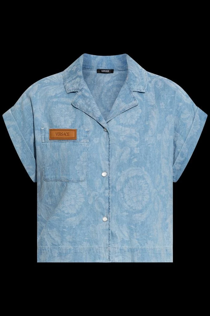 Versace Versace Short Sleeved Denim Shirt from Cettire