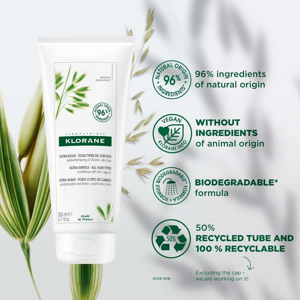 KLORANE Klorane Softening Conditioner with Oat Milk 200ml 3