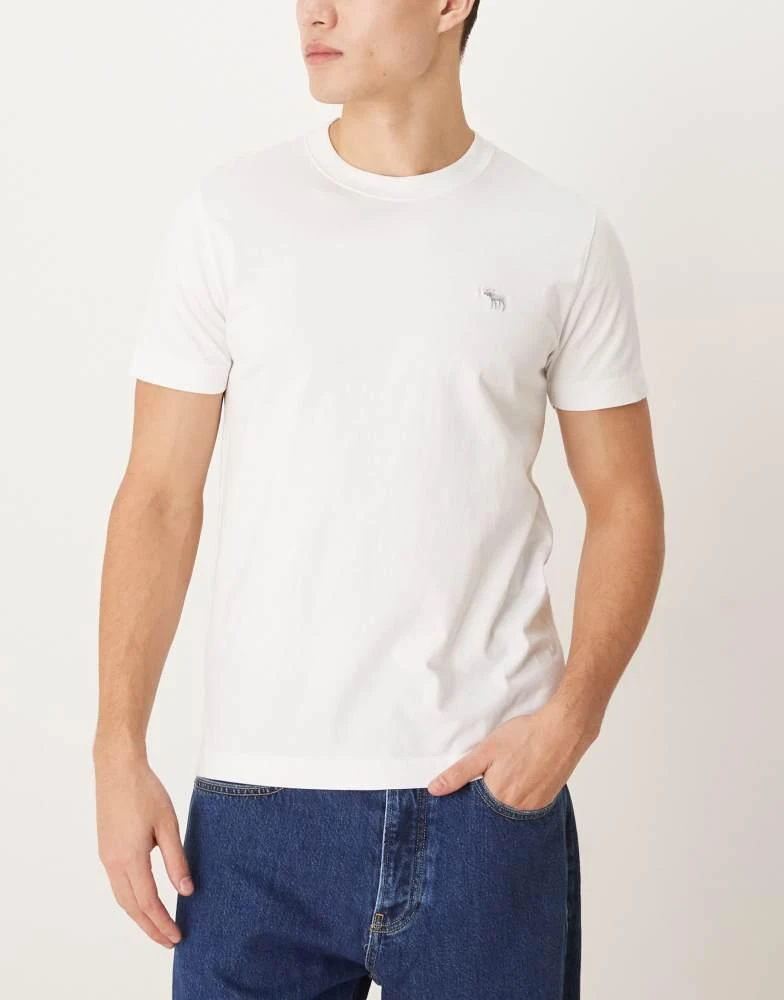 Abercrombie & Fitch Abercrombie & Fitch 7 pack icon logo t-shirt in neutrals 2
