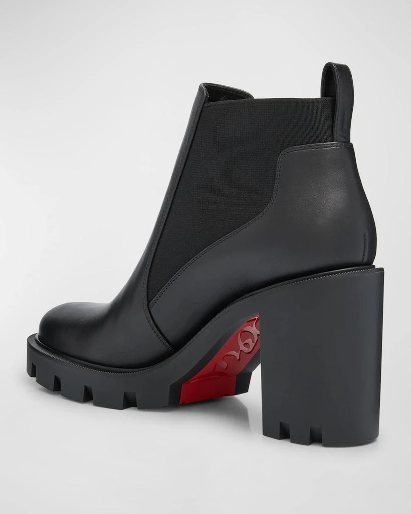 Christian Louboutin Marchacroche Leather Red Sole Chelsea Booties 4