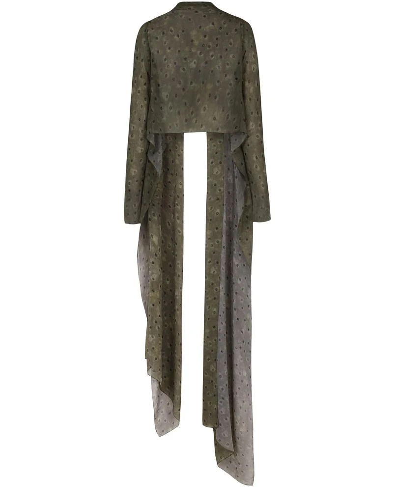 CORTANA Irina wrap-around jacket in printed silk 4
