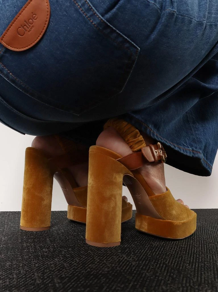 Chloé Aria velvet sandals 2