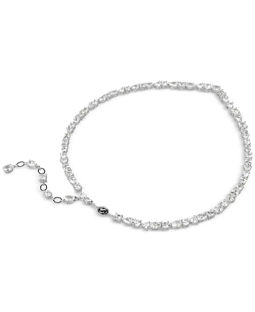 Swarovski Silver-Tone Crystal V-Shape Collar Necklace, 15" + 2-3/4" extender 4