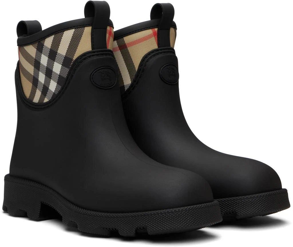 Burberry Black Rubber Marsh Stamp Low Boots 4