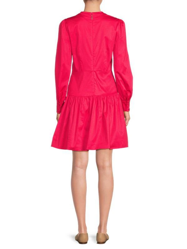 Karl Lagerfeld Paris Bow Sateen Drop-Waist Minidress 2