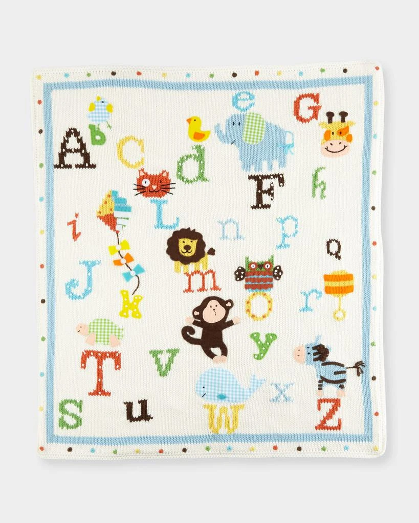 Art Walk Alphabet Soup Knit Blanket 1