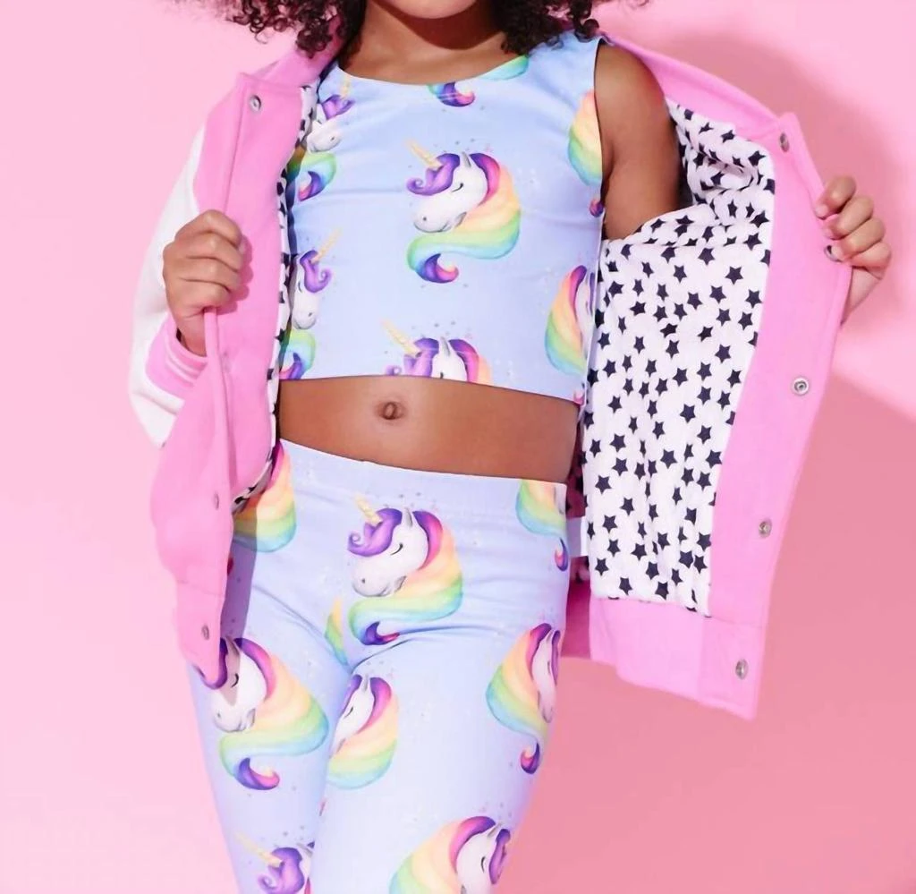 Lola + The Boys Lola + The Boys - Girls Good Vibes Varsity Bomber Jacket 3