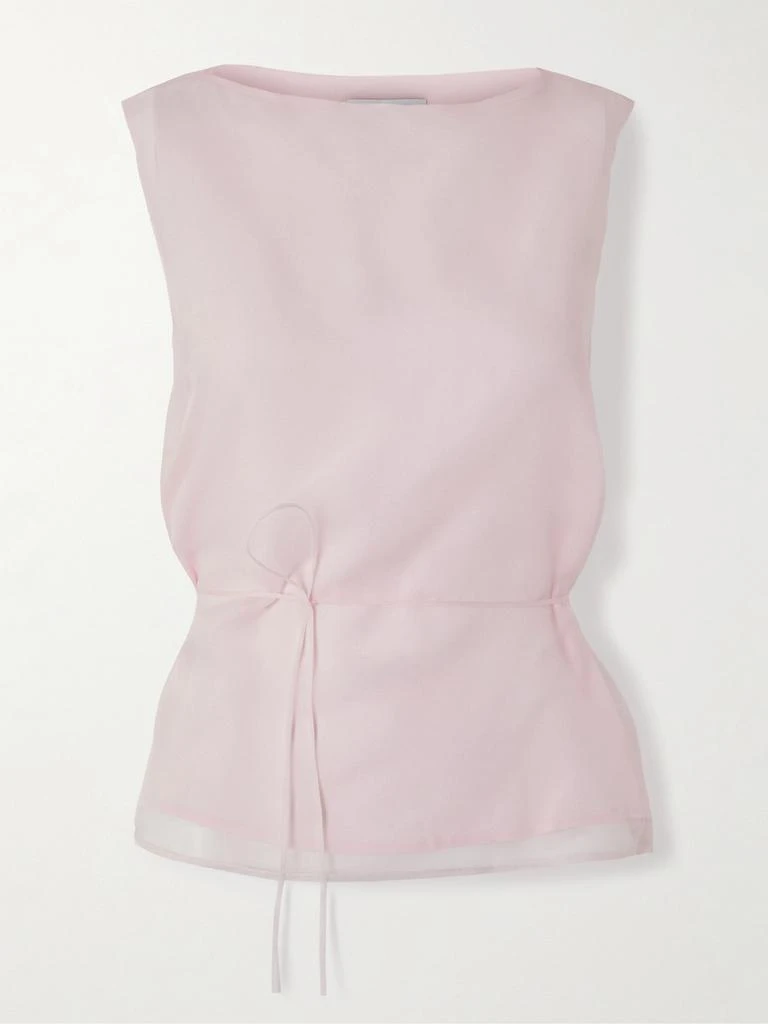 Altuzarra Siggi 系带细节真丝欧亘纱上衣