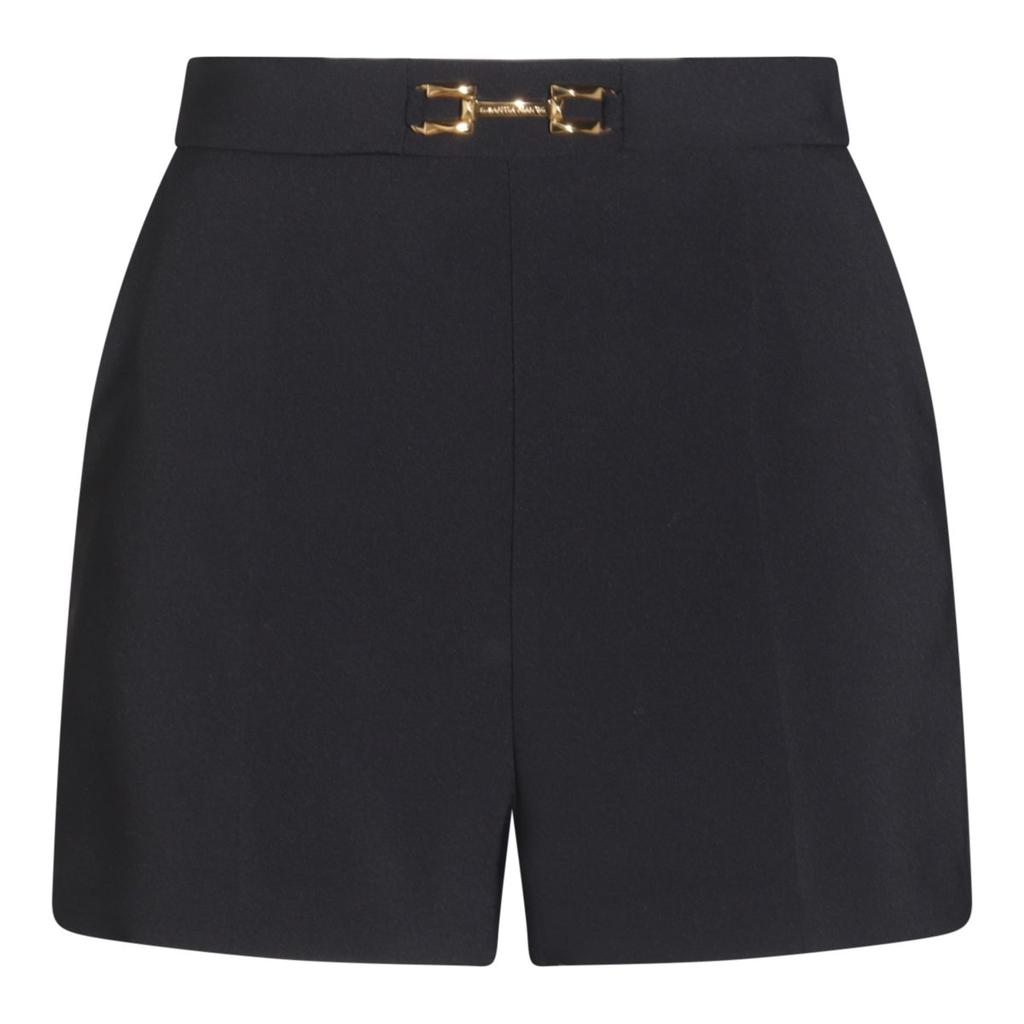 ショートパンツ ELISABETTA FRANCHI Crepe shorts with clamps and flaps ELISABETTA FRANCHI Elisabetta Franchi Crepe Shorts With