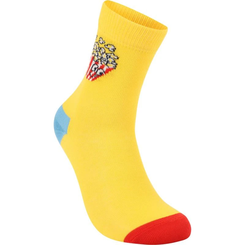 Happy Socks Popcorn and soda set of socks in black blue and yellow 2
