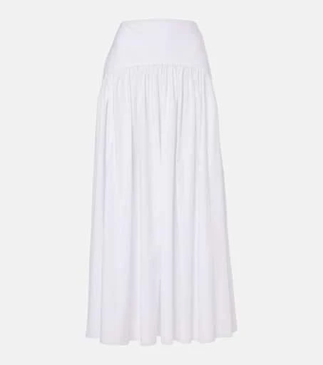 Staud Procida high-rise cotton maxi skirt 1