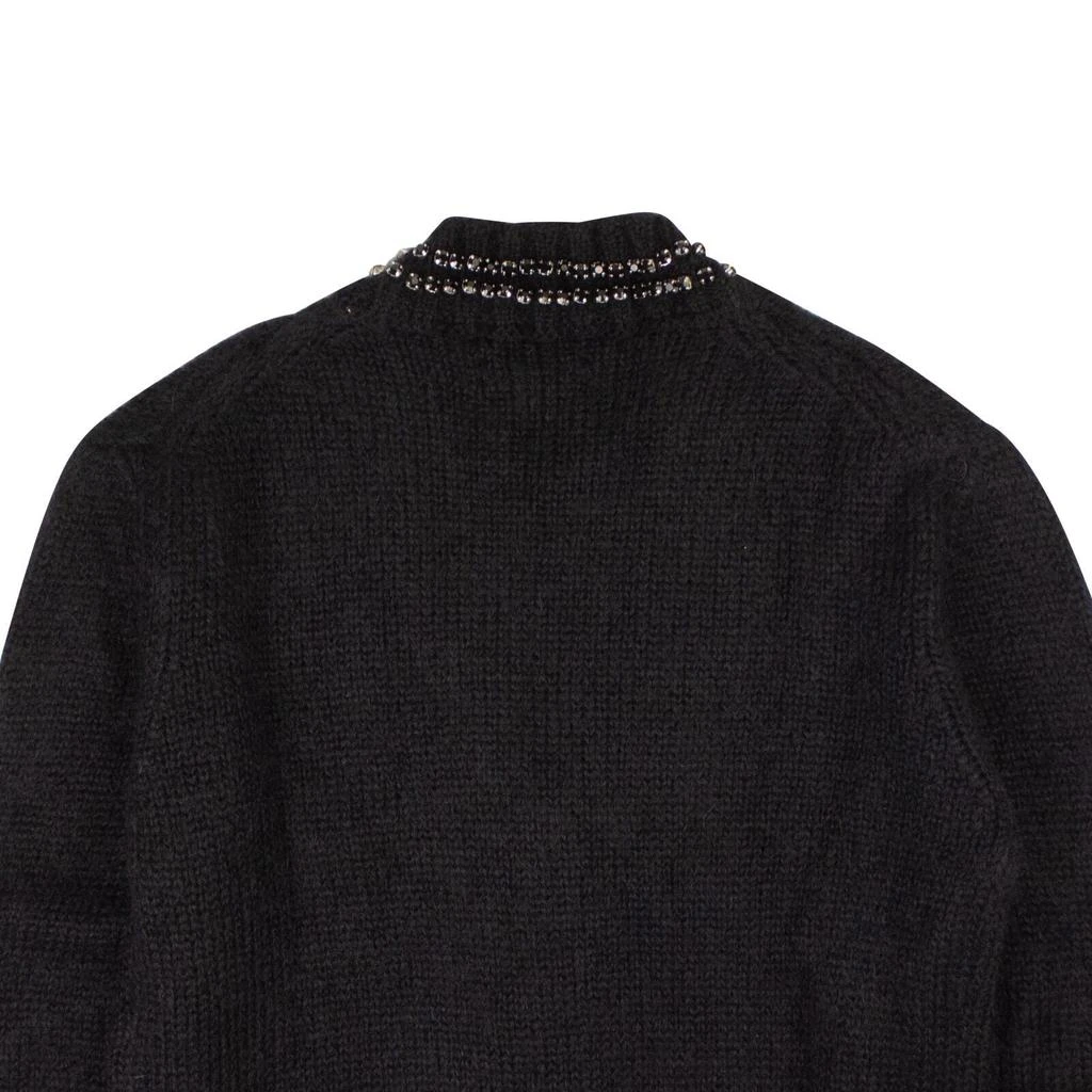AMIRI Black Embellished Mohair Cardigan 2