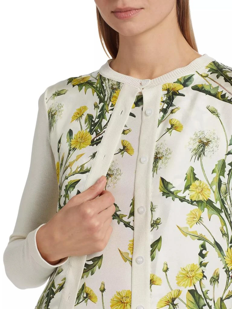 Oscar de la Renta Dandelion Silk-Blend Cardigan 6