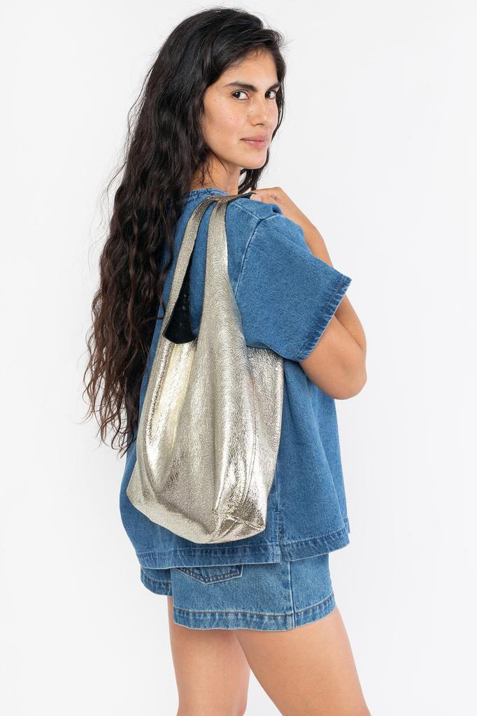 Los Angeles Apparel RLH3405 - Embellished Leather Shopping Bag