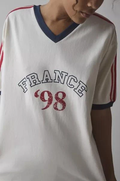 Urban Outfitters 1998 France Oversized V-Neck Jersey Tee 4
