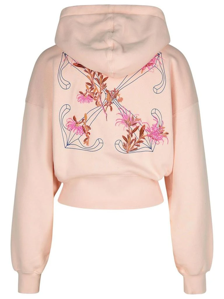 Off-White Off-White Pink Cotton Cropped Sweatshirt 3