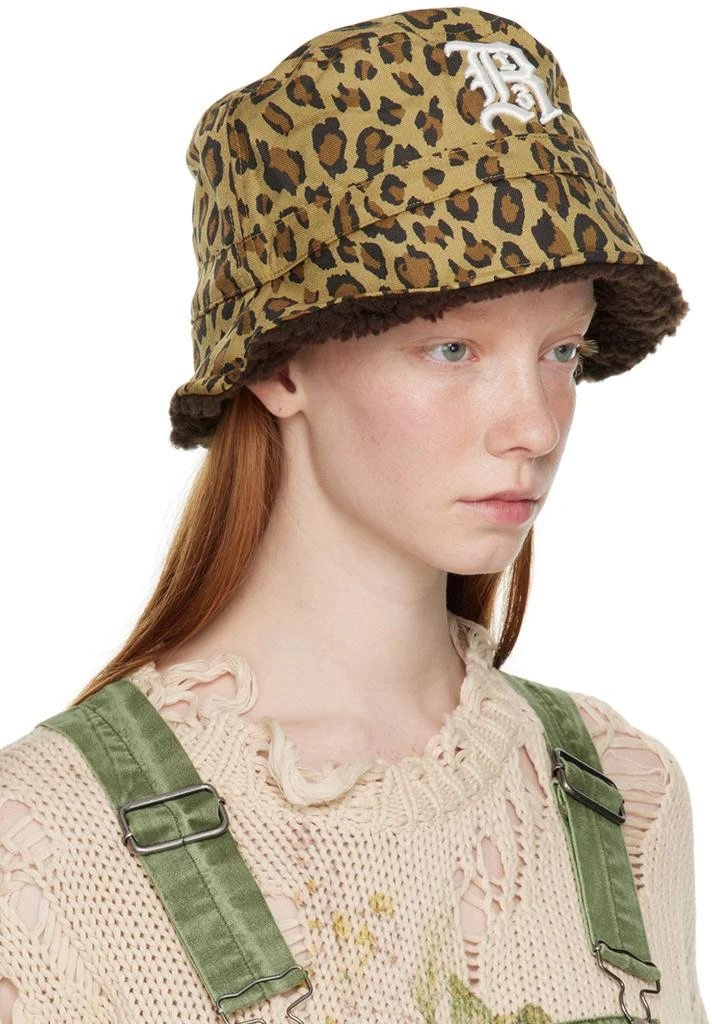 R13 Khaki Leopard Bucket Hat 2