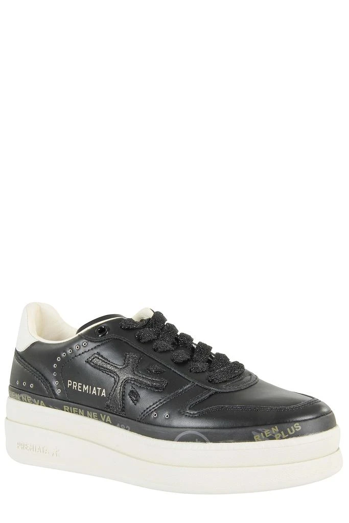 PREMIATA Black Low-Top Sneakers With Studded Upper
