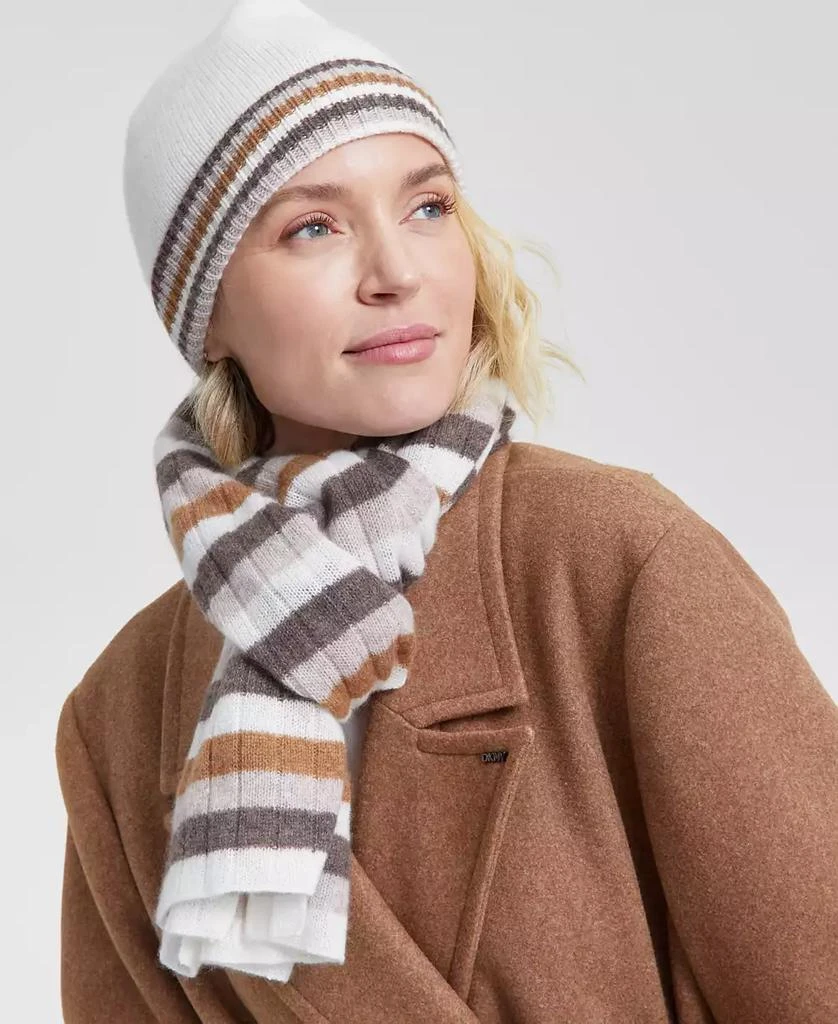 Shop Cashmere Stripe Cuffed Beanie, Created for Macy display picture 3