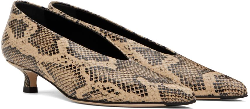 AEYDE Beige & Black Clara Heels 4