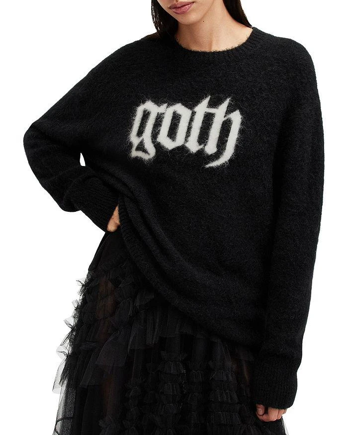 ALL SAINTS Goth Graphic Sweater 1