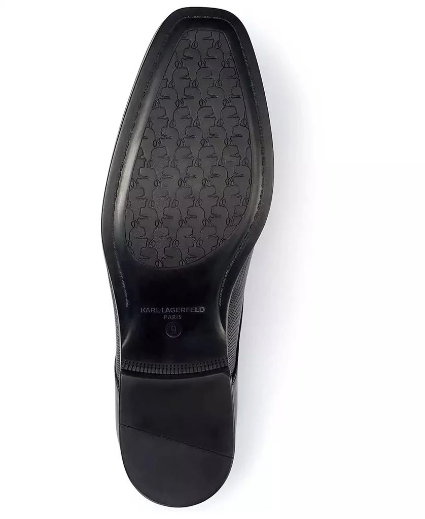 Karl Lagerfeld Paris Men's Leather Cap Toe Derby Lace-Up Shoes 5