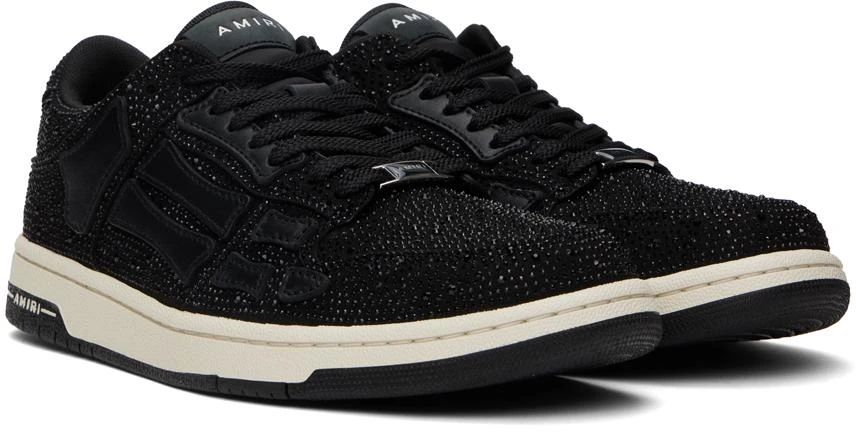 AMIRI Black Crystal Skel Low Top Sneakers 4