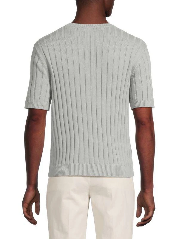 Saks Fifth Avenue ​Ribbed Cotton Short-Sleeve Sweater 2